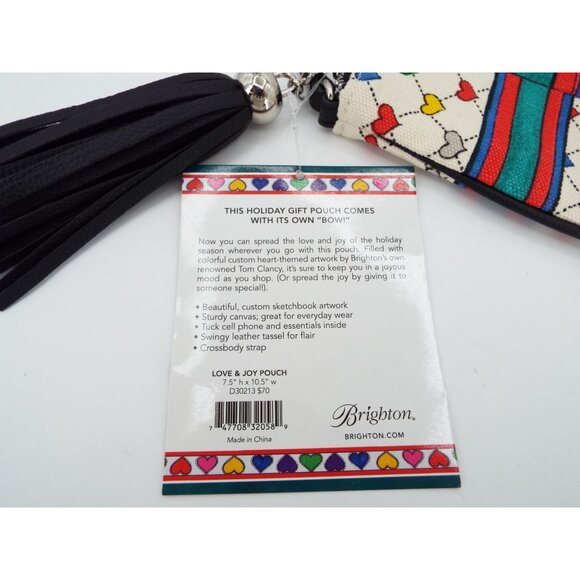 Brighton Love & Joy Canvas Crossbody Pouch - Picture 5 of 8